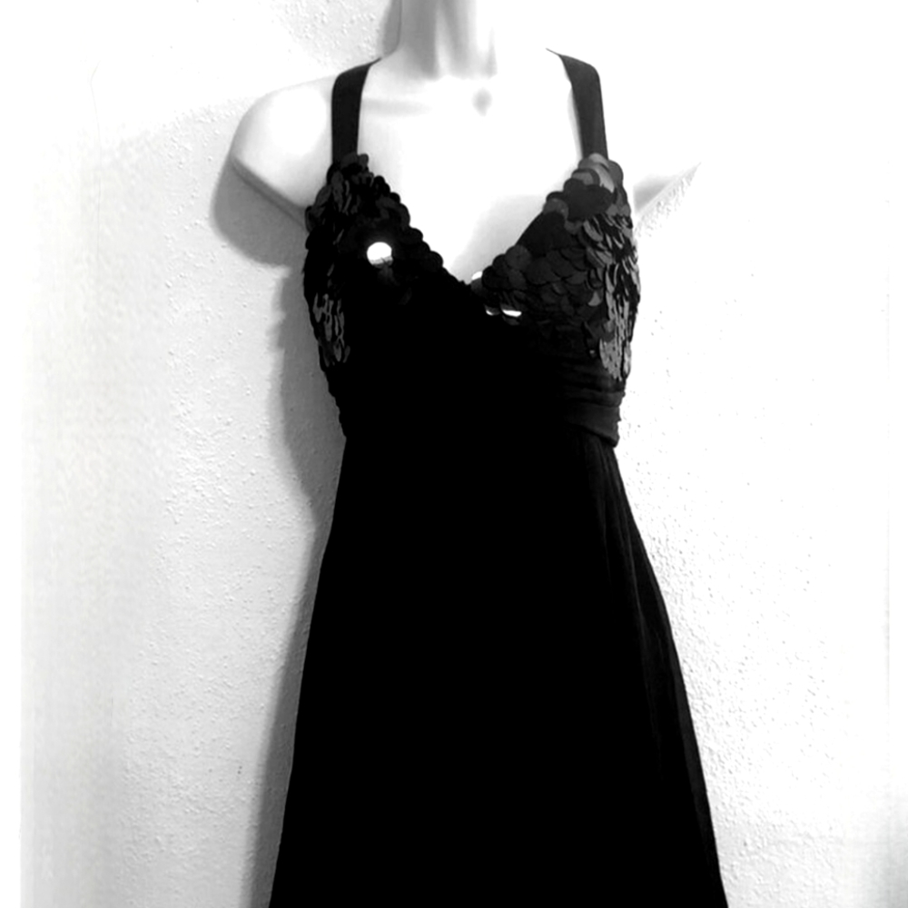 Arden B XS Black Silk Cocktail Dress